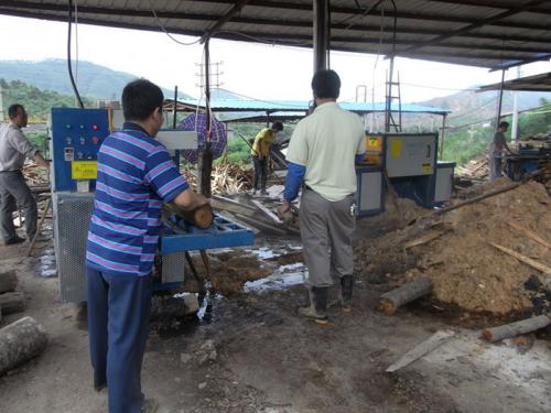 廣東省韶關(guān)市馬壩-圓木多片鋸250-加工現(xiàn)場(chǎng)